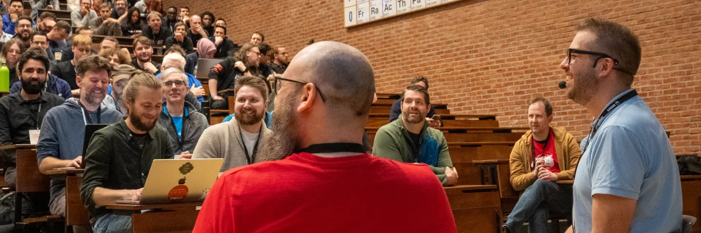 Dries at Drupal Dev Days Leuven