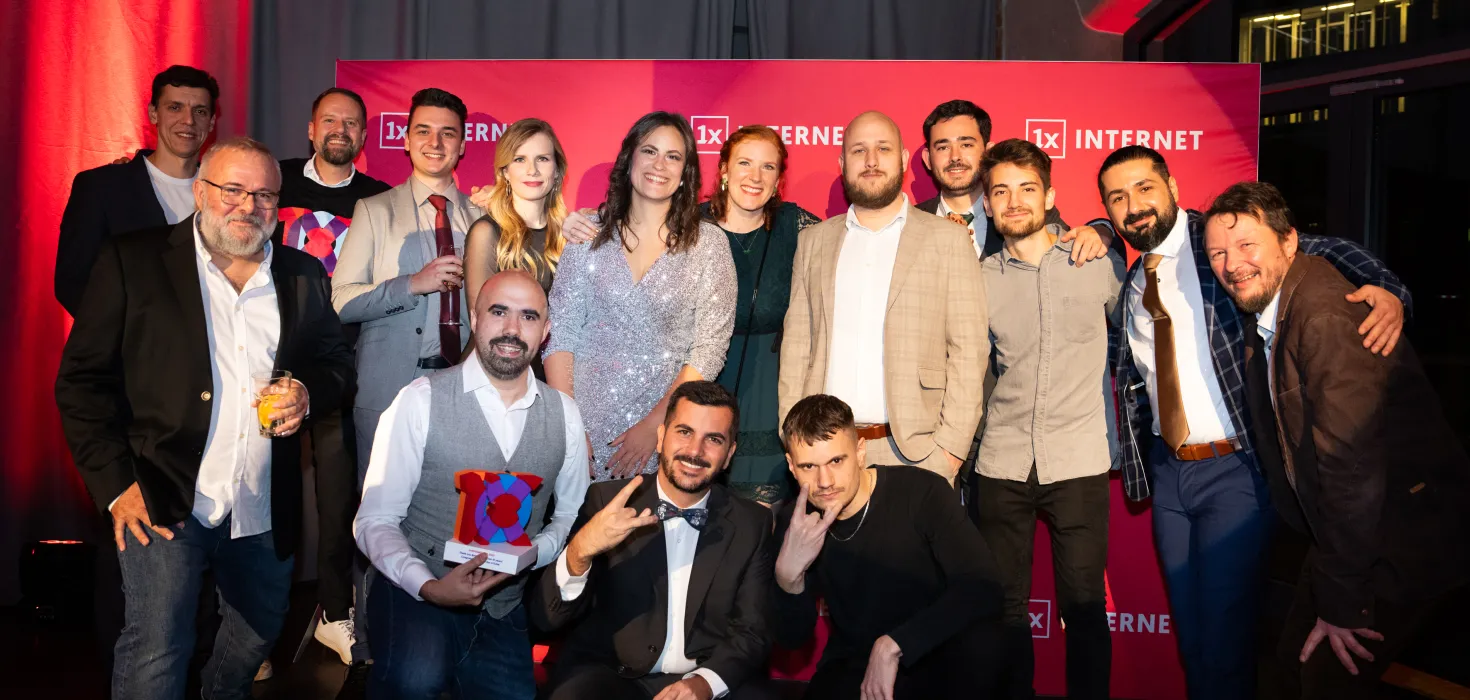 Unser Team bei der Verleihung 1xTrophy