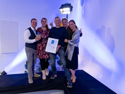 The 1xINTERNET winning team at the Splash Awards Germany Austria 2022