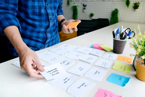 content personalisierung - strategie post its