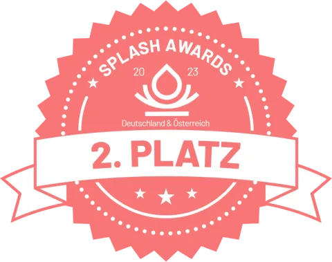 Badge des Zweitplatzierten Splash Awards