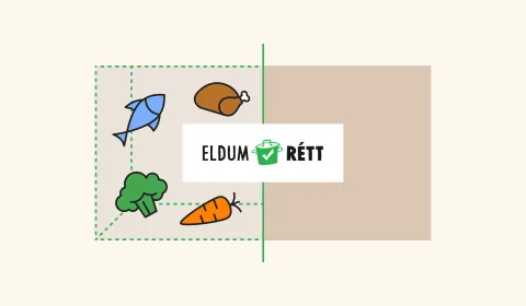 Screenshot showing Eldum Rétt smart packaging