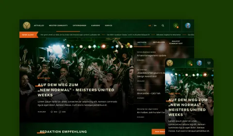 Jägermeister Intranet in der Web- und Mobilansicht