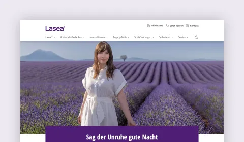 Screenshot of the Lasea website homepage