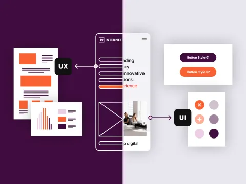 UX UI design sketches