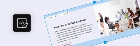 Frontend editing functionality display