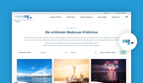 Veranstaltungssuche auf der BSB Webseite