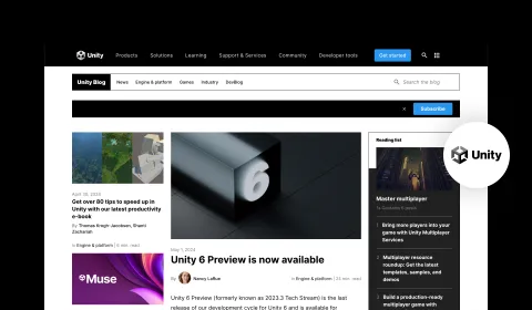 Beitrag auf der Webseite von Unity Blog