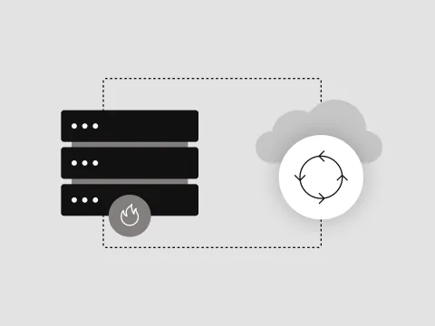 Graphic showing database and incident icon