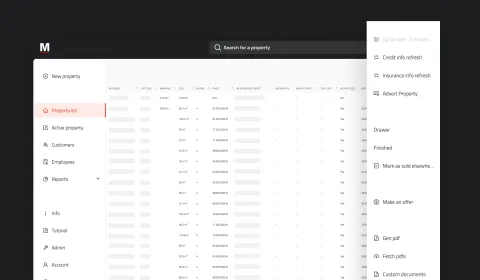 Screenshot showing Homemaker property lists