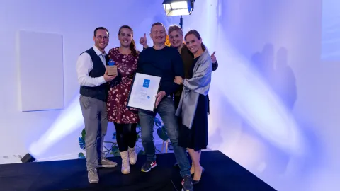 The 1xINTERNET winning team at the Splash Awards Germany Austria 2022