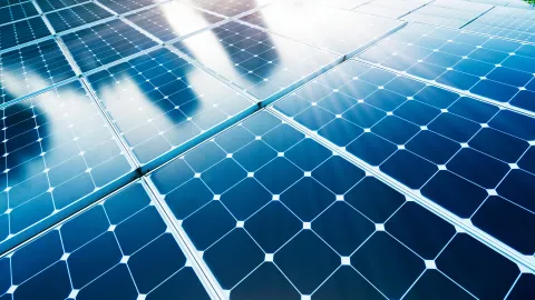 Field of solar panels