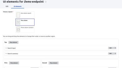 Screenshot configuration decoupled search