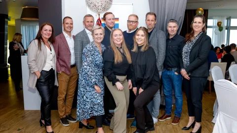 Hópmynd tekin við Spargelabend