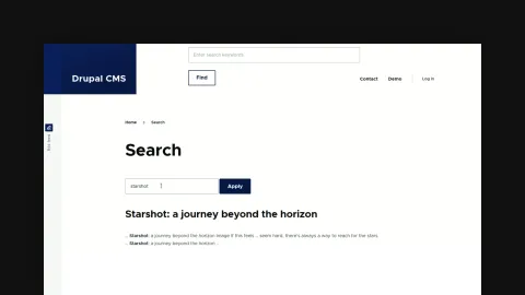 Drupal CMS Search video preview with play button